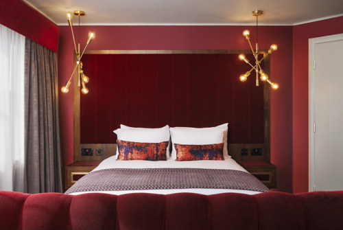 Malmaison Hotel Room with Red colour scheme