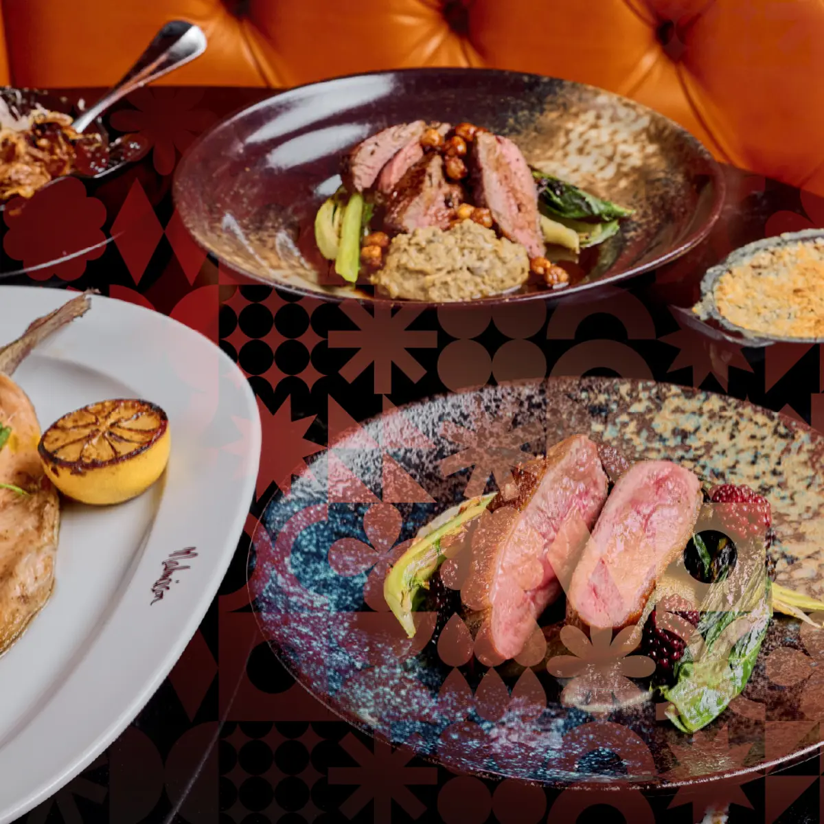 Delicious steak cut with vegetables